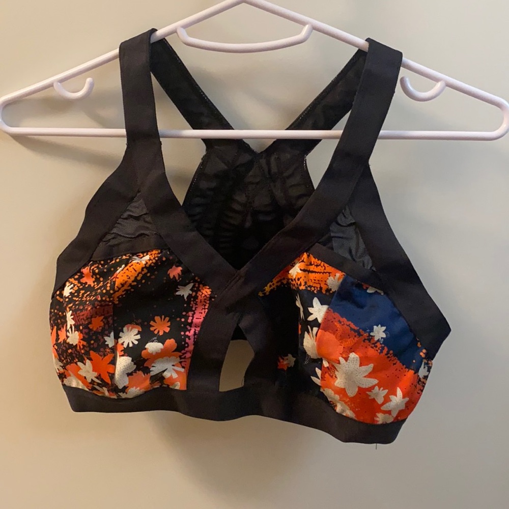 Multi-colored mesh cutout FP Movement bra